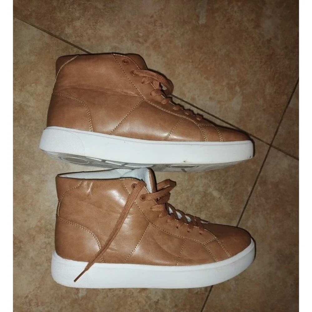 Men's INC International Consepts Rhett High-Top Soft Beige Sneakers Size 10
